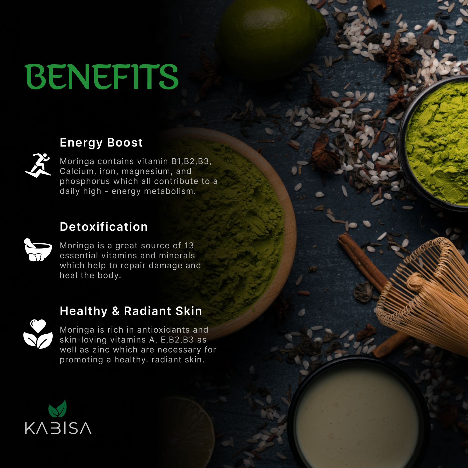 Kabisa Moringa Leaf — Vegan Ethically Sourced Scientifically Tested